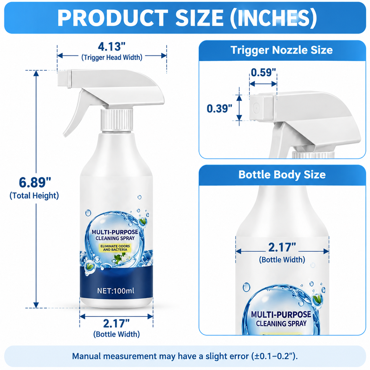 Multi-adaptive cleaning spray
