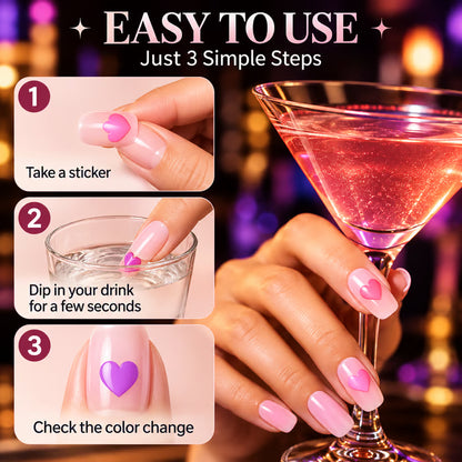 Drink Test Nail Stickers