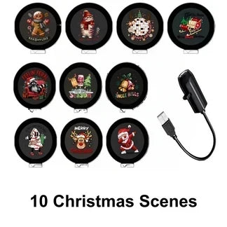 Plug-and-Play HD Holiday Projector, Multi-Scene Projection Light for Christmas, Halloween &Faith-Themed Decor