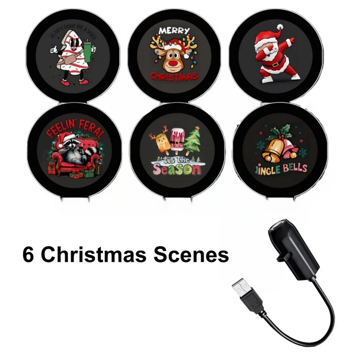 Plug-and-Play HD Holiday Projector, Multi-Scene Projection Light for Christmas, Halloween &Faith-Themed Decor