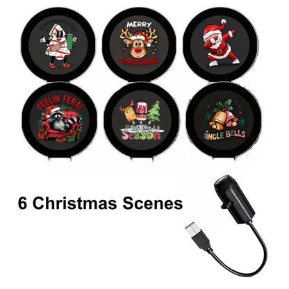 Plug-and-Play HD Holiday Projector, Multi-Scene Projection Light for Christmas, Halloween &Faith-Themed Decor