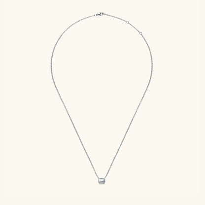 1 Carat Moissanite 925 Sterling Silver Pendant Necklace