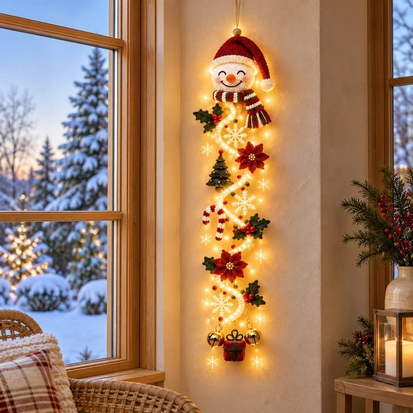 🎄Glowing Christmas Door Hanger – 6 Festive Light-Up Designs✨