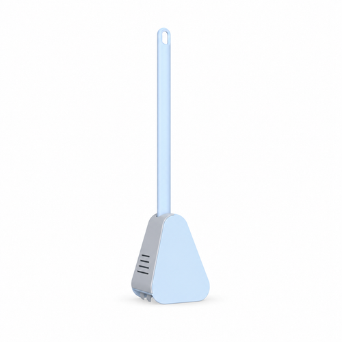 Flexible TPR Toilet Brush with Long Handle, Multi-Sided Cleaning Head for Bathroom and Toilet Bowl Cleaning