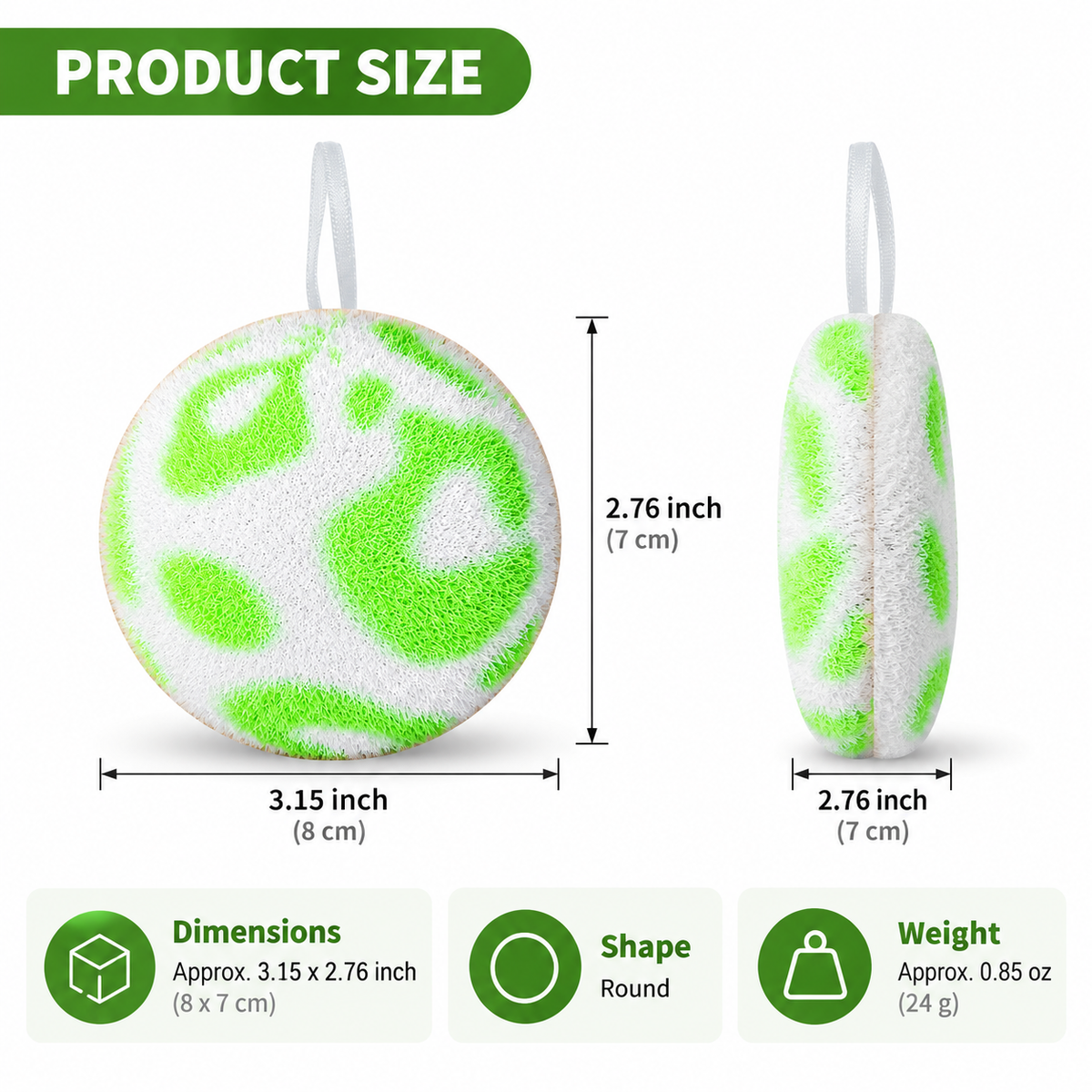 Nano Fiber Cleaning Ball, Reusable Hanging Bathroom Scrubber for Sink Faucet Mirror and Household Surface Cleaning